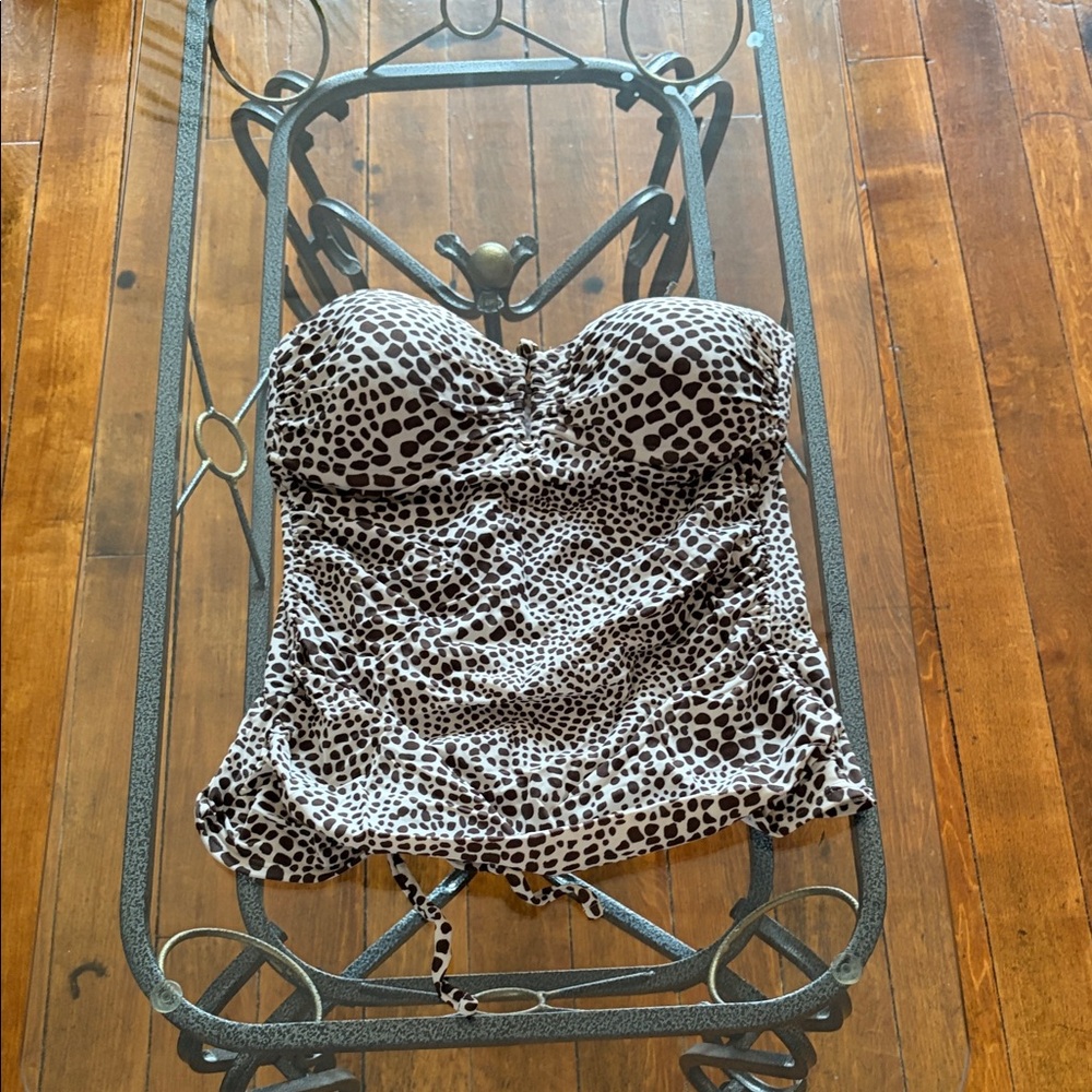 Leopard Print Swim Top